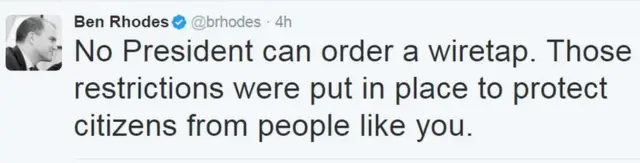 बेन रोड्स का ट्वीट