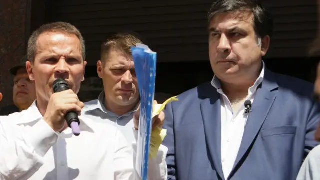 Юрій Дерев'янко та Міхеіл Саакашвілі