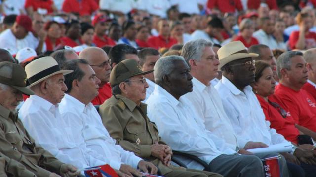 Raúl Castro en la celebración por el 26 de julio