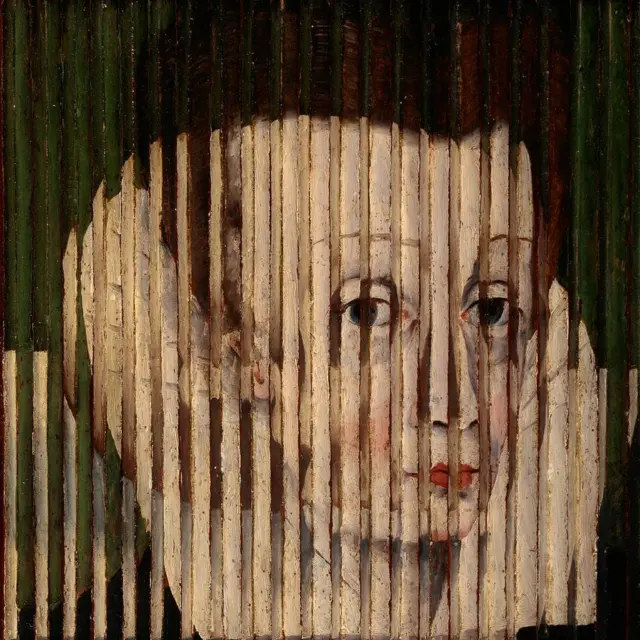 Anamorfose "Maria, Rainha da Escócia, 1542-1587. Reinou em 1542-1567", de autor desconhecido. Acervo da Galeria Nacional da Escócia.