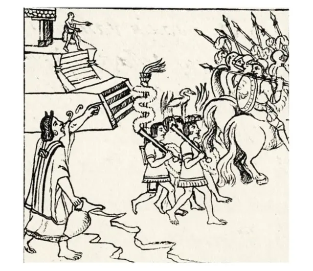 Una ilustración del Lienzo de Tlaxcala