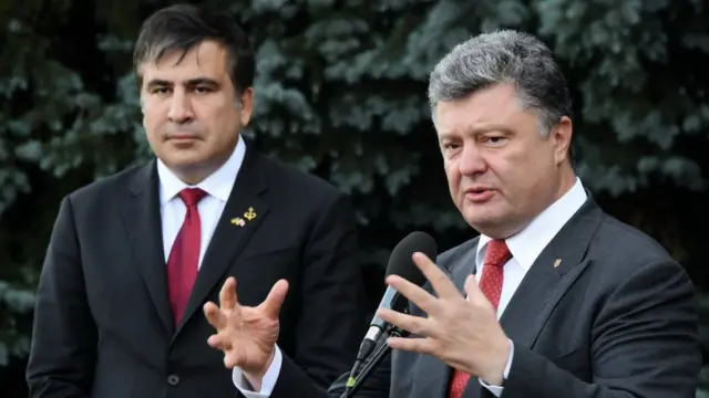 Михаил Саакашвили и Петр Порошенко