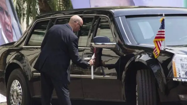 'ዘ ቢስት' ('እታ ኣራዊት') ተባሂላ ትጽዋዕ ወግዓዊት መኪና ፕረዚደንት ኣመሪካ ኣብ ኣዲስ ኣበባ