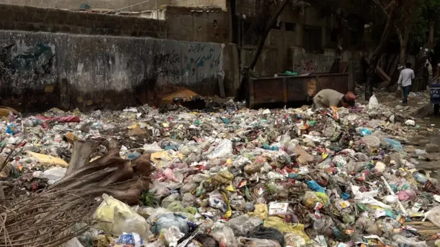 کراچی، مکھیاں، کچرا