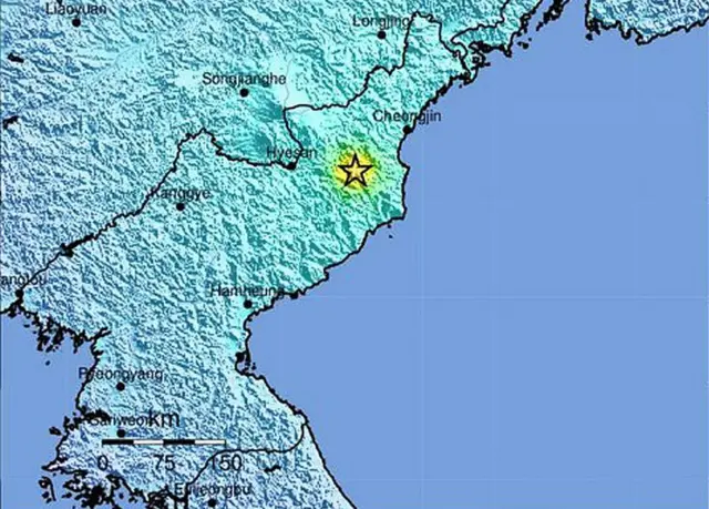 Cơ quan địa chấn Hoa Kỳ USGS nói rung chấn gần địa điểm thử hạt nhân Punggye-ri