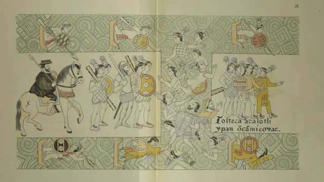 Una ilustración del Lienzo de Tlaxcala