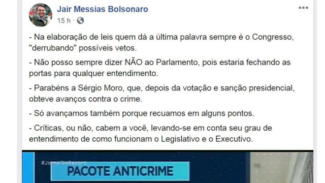Post no Facebookcomo fazer cash out na betanoBolsonaro