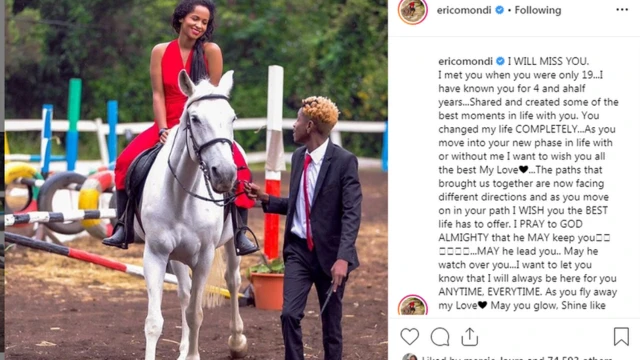 Ujumbe wa mapenzi kwa Chantal kutoka kwa Eric Omindi