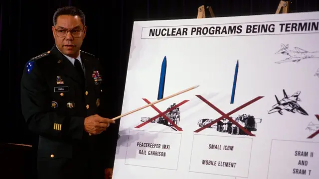 鮑威爾在五角大樓主持新聞發佈會（24/1/1991）