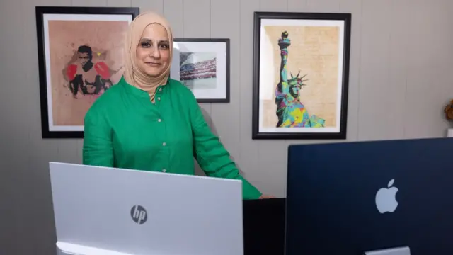 アベール・ラマダン・シンナウィさん。米社会で「他者として扱われている」と感じることがよくあるという