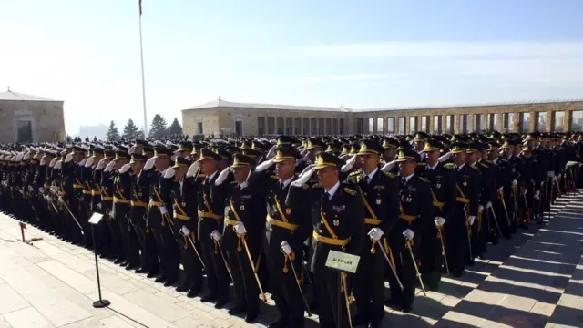 Anıtkabir'de subaylar