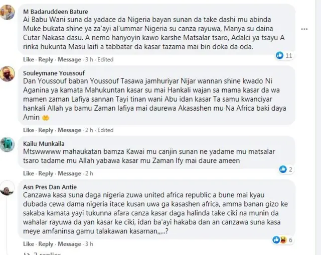kalaman 'yan facebook