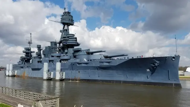 Battleship Texas, preservado nos EUA, participou da Primeira Guerra