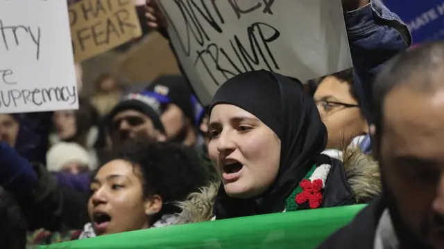 Protesta contra las medidas migratorias de Trump