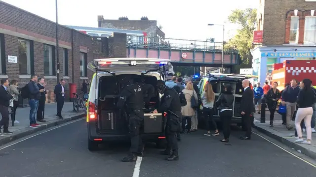 Police outside Parsons Green