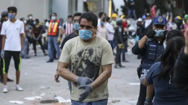 मेक्सिको में भूकंप के बाद की तस्वीरें