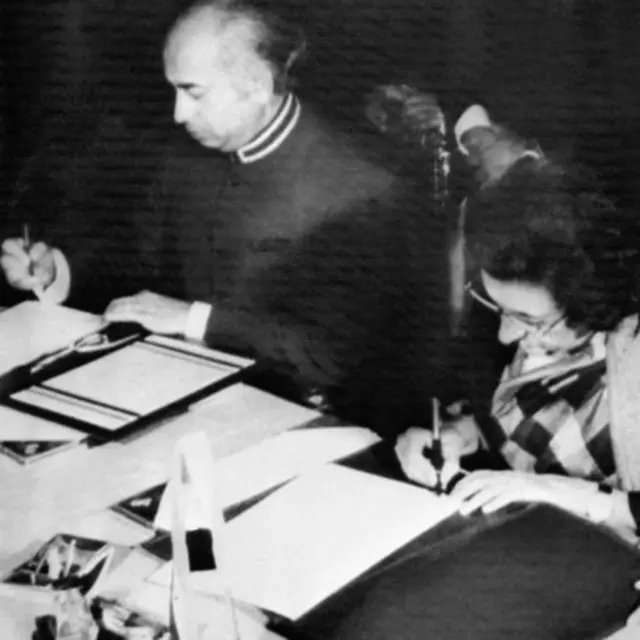 ઇંદિરા ગાંધી અને ઝુલ્ફીકાર અલી ભુટ્ટો