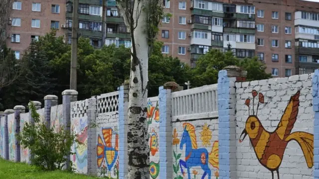 Одна з вулиць у центрі Краматорська до війни