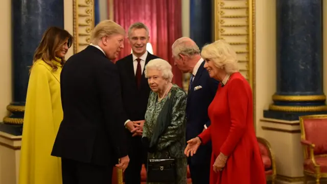 Дональд Трамп, Йенс Столтенберг, Елизавета Вторая