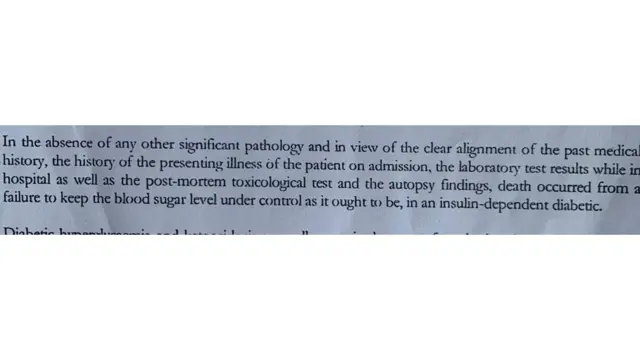 Screenshot from autopsy report