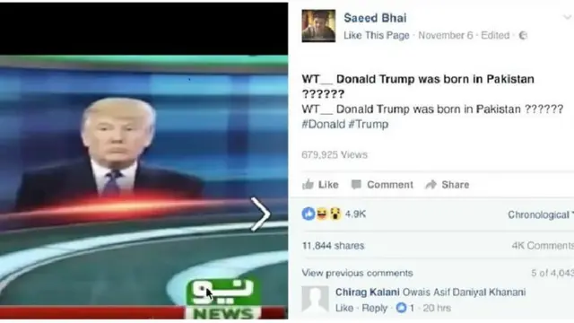 সাম্প্রতিক মার্কিন প্রেসিডেন্ট নির্বাচনে সামাজিক যোগাযোগের সাইট ফেসবুকের বিরুদ্ধে বেশকিছু ভুল খবর ছড়ানোর অভিযোগ ওঠে।