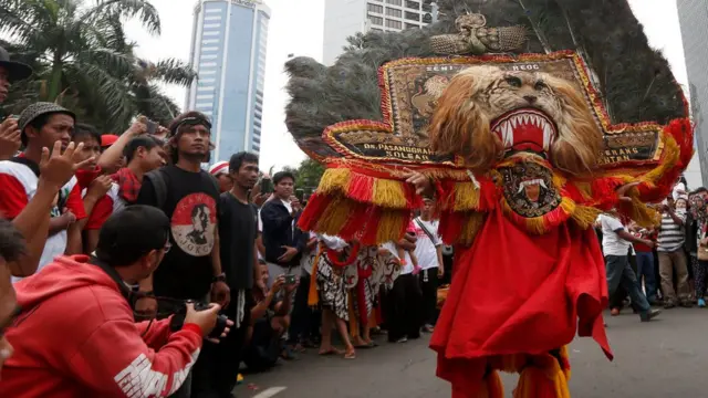 ชาวอินโดนีเซียร่วมชุมนุมในกรุงจาการ์ตา