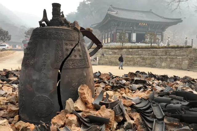 Posledice požara u hramu Gunsa 