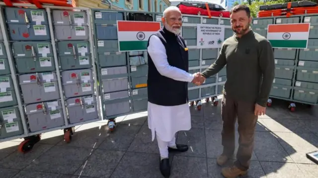 ਨਰਿੰਦਰ ਮੋਦੀ ਅਤੇ ਵੋਲੋਦਿਮੀਰ ਜ਼ੇਲੈਂਸਕੀ