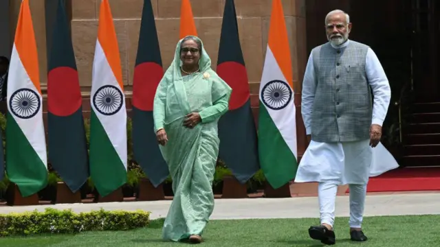 नरेंद्र मोदी आणि शेख हसीना