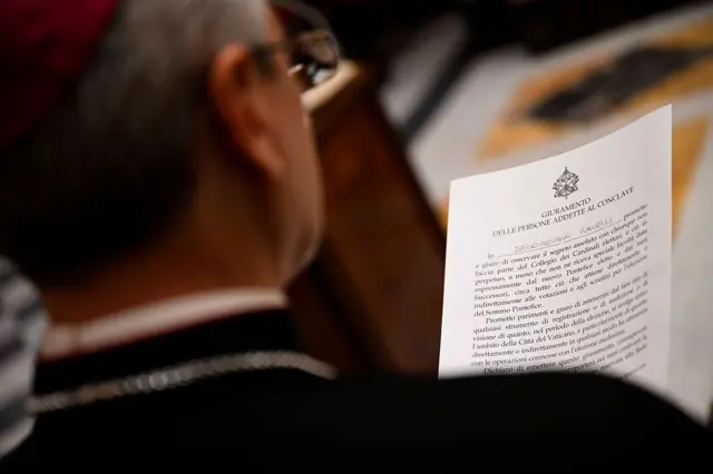 kardinallere imzalatılan gizlilik yemini