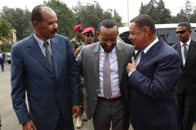 ፕሬዝዳንት ኢሳያስ አፈወርቂ በ2010 ዓ.ም. ኢትዮጵያን ሲጎበኙ በብሔራዊ ቤተ መንግሥት የተደረገላቸው አቀባበል 