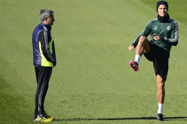 Jose Mourinho and Cristiano Ronaldo