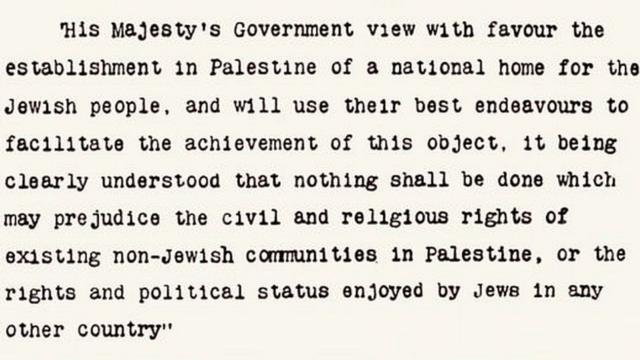 Balfour Deklarasyonu'nun kritik 67 kelimesi