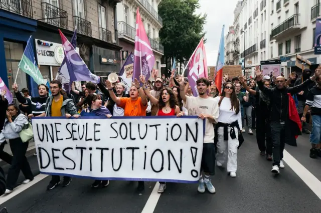 Manifestantes en Nantes