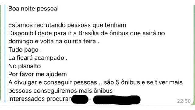 Em outra postagem, há indicaçãobetano br appque tudo seria custeado para quem se dispôs a ir a Brasília