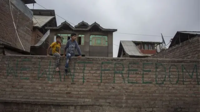 'আমরা স্বাধীনতা চাই' - শহরের রাস্তায় দেয়াল লিখন