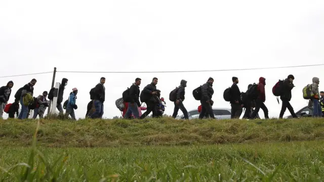 Imigrantes entrando na Alemanha pela Austriablaze site apostas2015