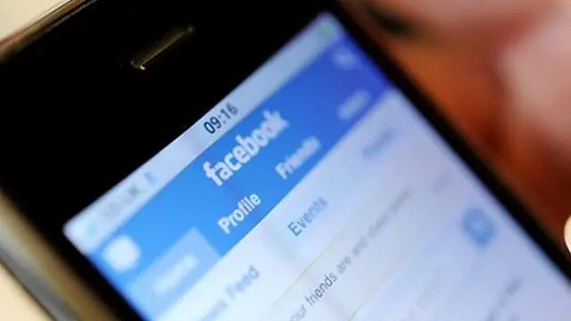 Facebook on top phone