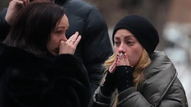 Rusas lloran por el accidente