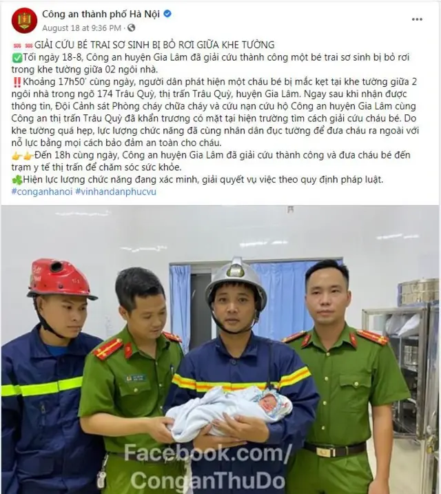 Facebook chính thức, Công an TP Hà Nội