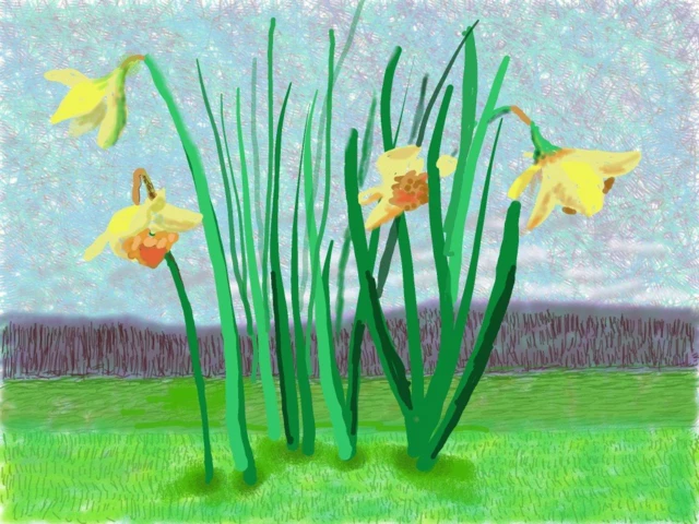 Una de las pinturas de David Hockney en Normandía