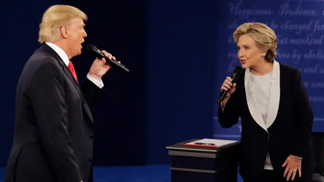 کلینتون و ترامپ در مناظره
