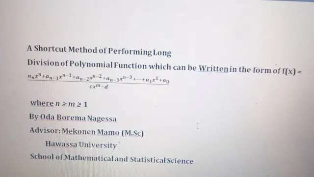 Qorannoo barataa Odaa Booramaa Nageessaa