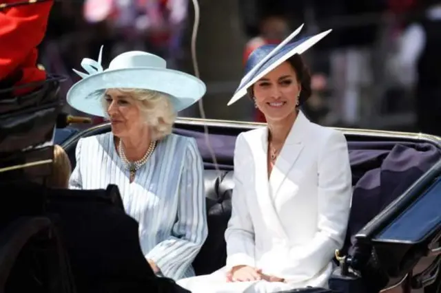 Camilla, Duchess of Cornwall and Kate, Duchess of Cambridge
