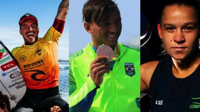 Gabriel Medina, Isaquias Queiroz (Canoagem) e Bia Ferreira (Boxe)