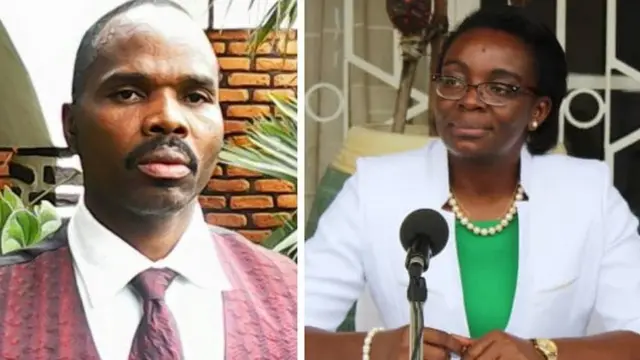 Amafoto yegeranyijwe ya Bernard Ntaganda na Victoire Ingabire