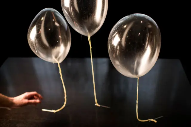 Los globos de caramelo y manzana