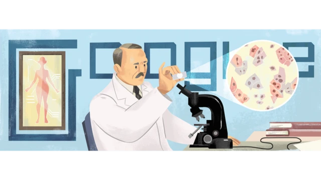 Georgios Papanicolaou en el doodle de Google.