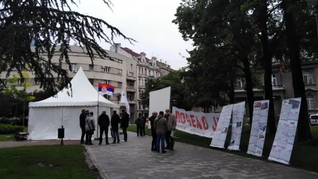 Pionirski park ispred Predsedništva, ponedeljak ujutro 6. maj 2019