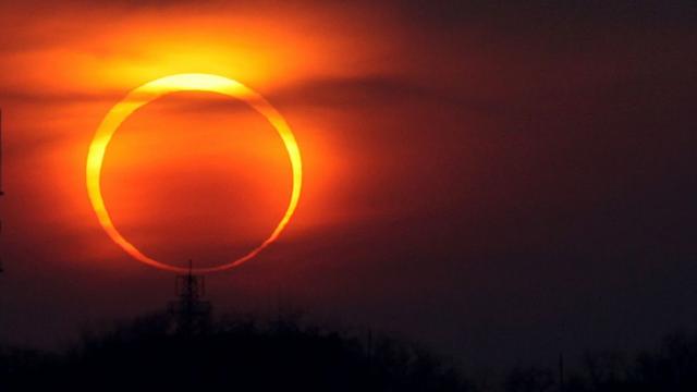 Eclipse solar anular en China.